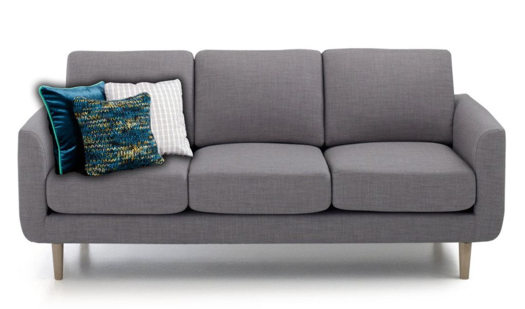 Coussins décoratifs pour canapé gris