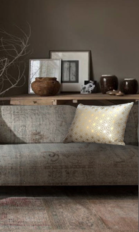 Coussin dore luxe