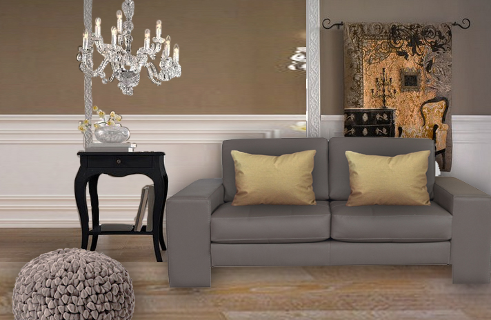 Coussin tendance dore rectangulaire haut de gamme