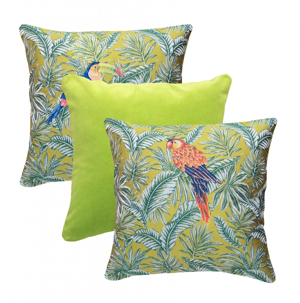 Coussin velours vert