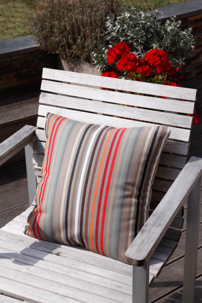 Coussin extérieur rouge