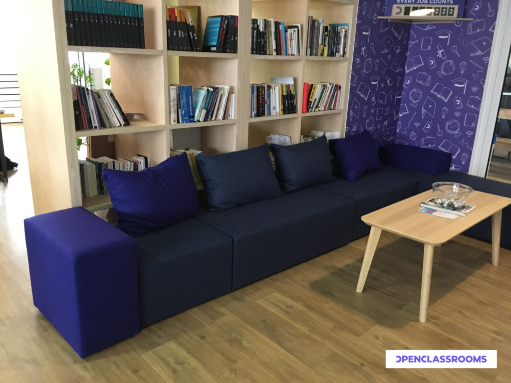 Coussins sur mesure pour accueil bureaux