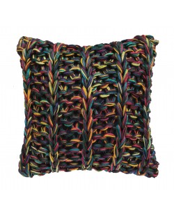 Coussin grosse maille pure laine