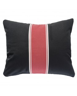 Wissant - Coussin extérieur noir et bordeaux