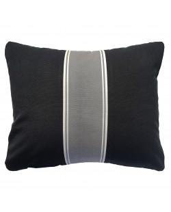 Malo - Coussin extérieur noir et gris