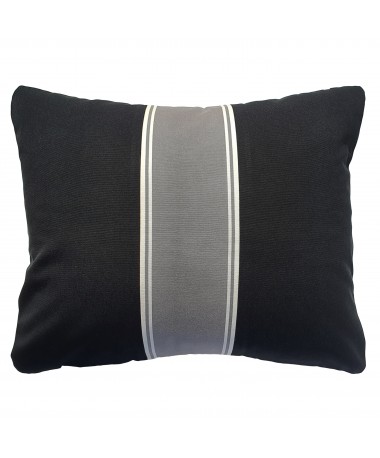 Malo - Coussin extérieur noir et gris