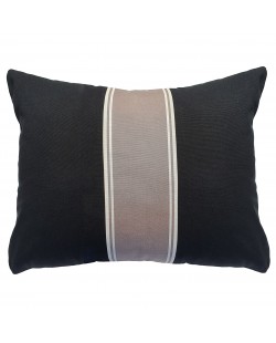 Cayeux - coussin extérieur noir et beige