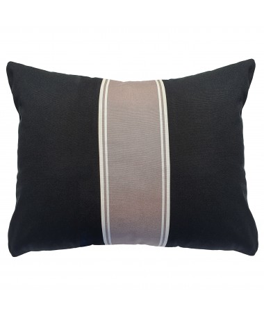 Cayeux - coussin extérieur noir et beige