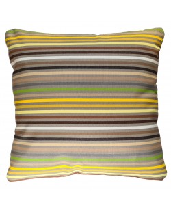 Bosa - Coussin extérieur 50x50 à rayures jaunes et vertes
