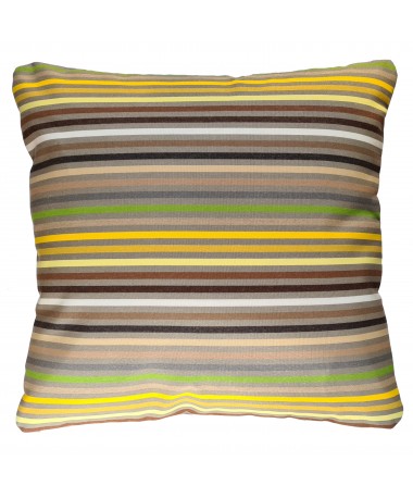 Bosa - Coussin extérieur 50x50 à rayures jaunes et vertes Bosa - Coussin extérieur 50x50 à rayures jaunes et vertes