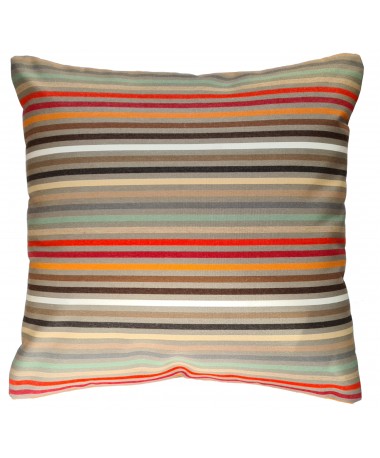 Olbia - Coussin extérieur 50x50 rayures rouges Olbia - Coussin extérieur 50x50 rayures rouges