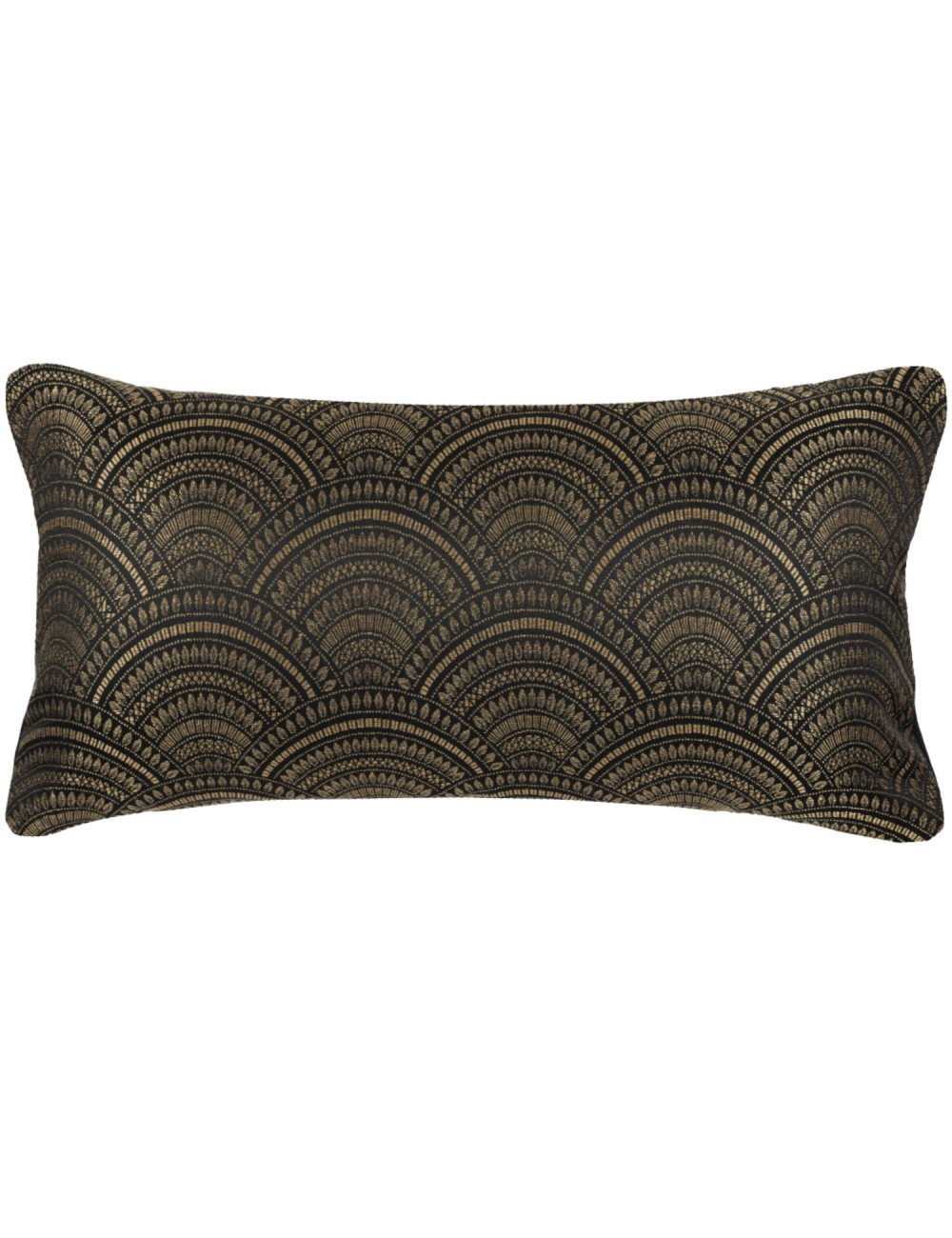 Coussin rectangulaire marron et or 60x30 Coussin rectangulaire marron et or 60x30