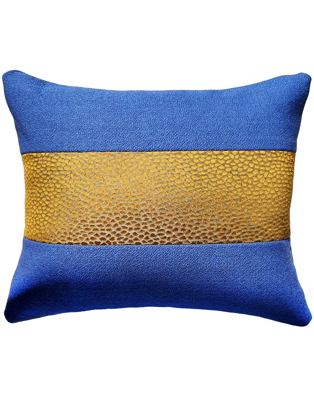 Coussin bleu et or 50x40 Coussin bleu et or 50x40