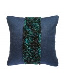 Coussin bleu marine en laine