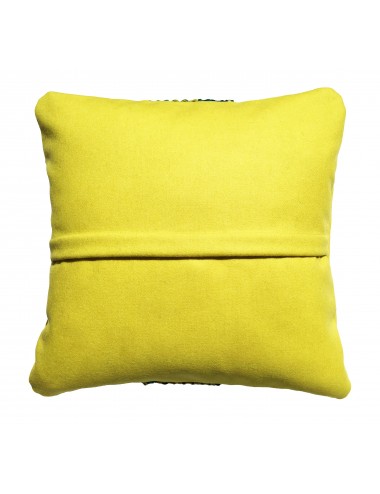 Coussin jaune en laine