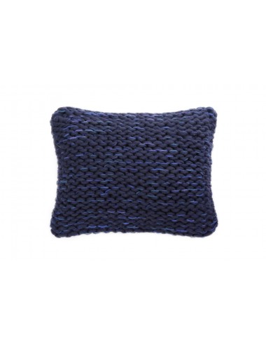 Coussin en laine bleu marine 40x30