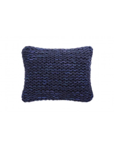 Coussin en laine bleu marine 40x30