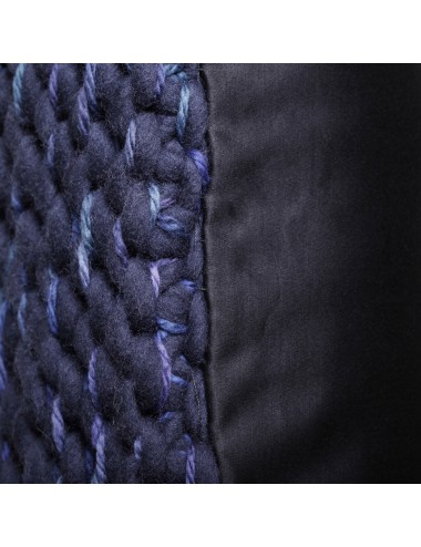 Coussin laine bleu marine 40x30