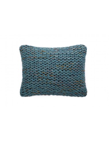 Coussin vert émeraude en laine 40x30