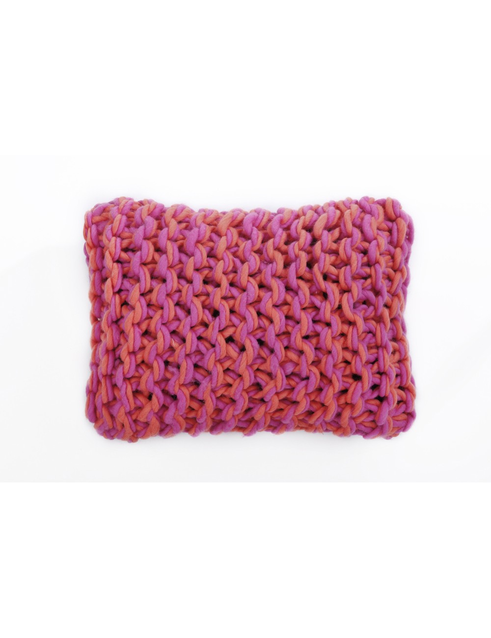Coussin en laine rose et corail 40x30 Coussin en laine rose et corail 40x30
