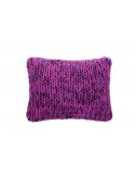 Coussin rose fuchsia en laine 40x30