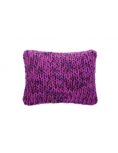 Coussin rose fuchsia en laine 40x30