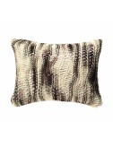 Coussin noir et blanc en laine 40x30