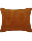 Coussin velours côtelé terracotta 50x40