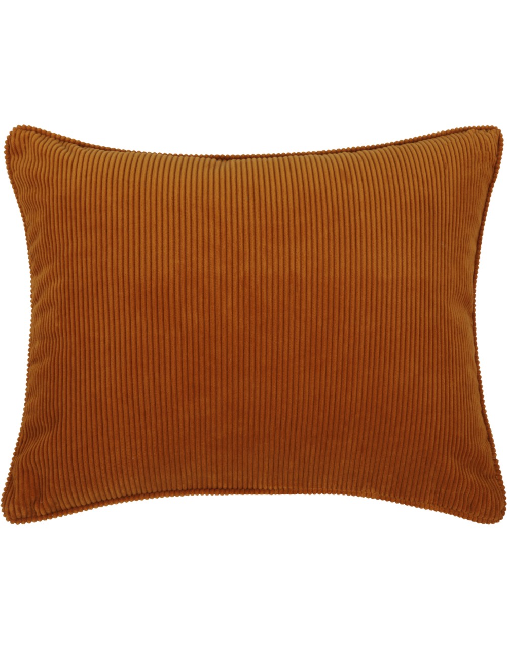 Coussin velours côtelé terracotta 50x40