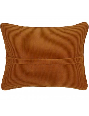 Coussin en velours côtelé terracotta 50x40