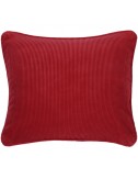 Coussin rouge en velours côtelé 50x40