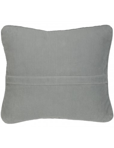 Coussin gris velours côtelé 50x40