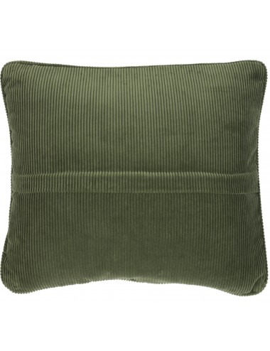 Coussin en velours côtelé vert kaki 50x40