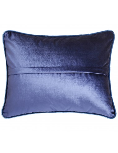 Coussin en velours bleu marine 50x40