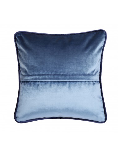 Coussin en velours bleu 40x40