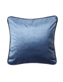 Coussin bleu en velours 40x40