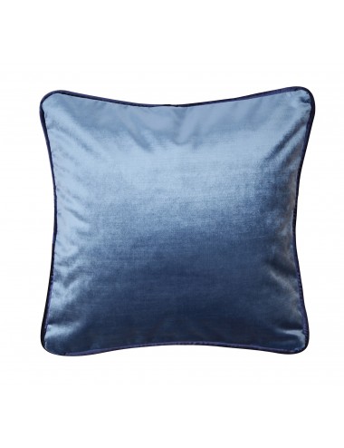 Coussin bleu en velours 40x40