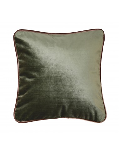 Coussin en velours vert kaki 40x40