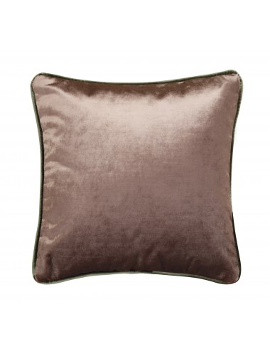 Coussin en velours beige taupe 40x40