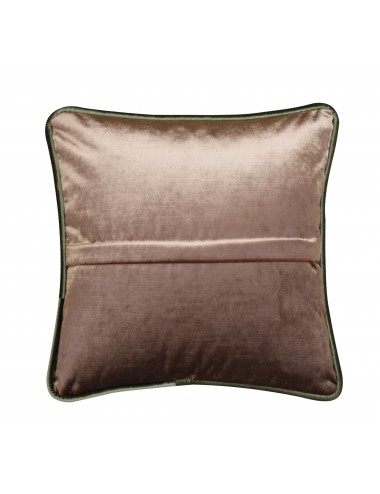 Coussin en velours beige taupe 40x40