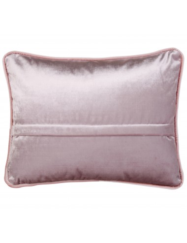 Coussin en velours rose 50x40