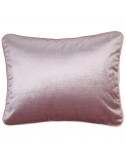 Coussin en velours rose 50x40