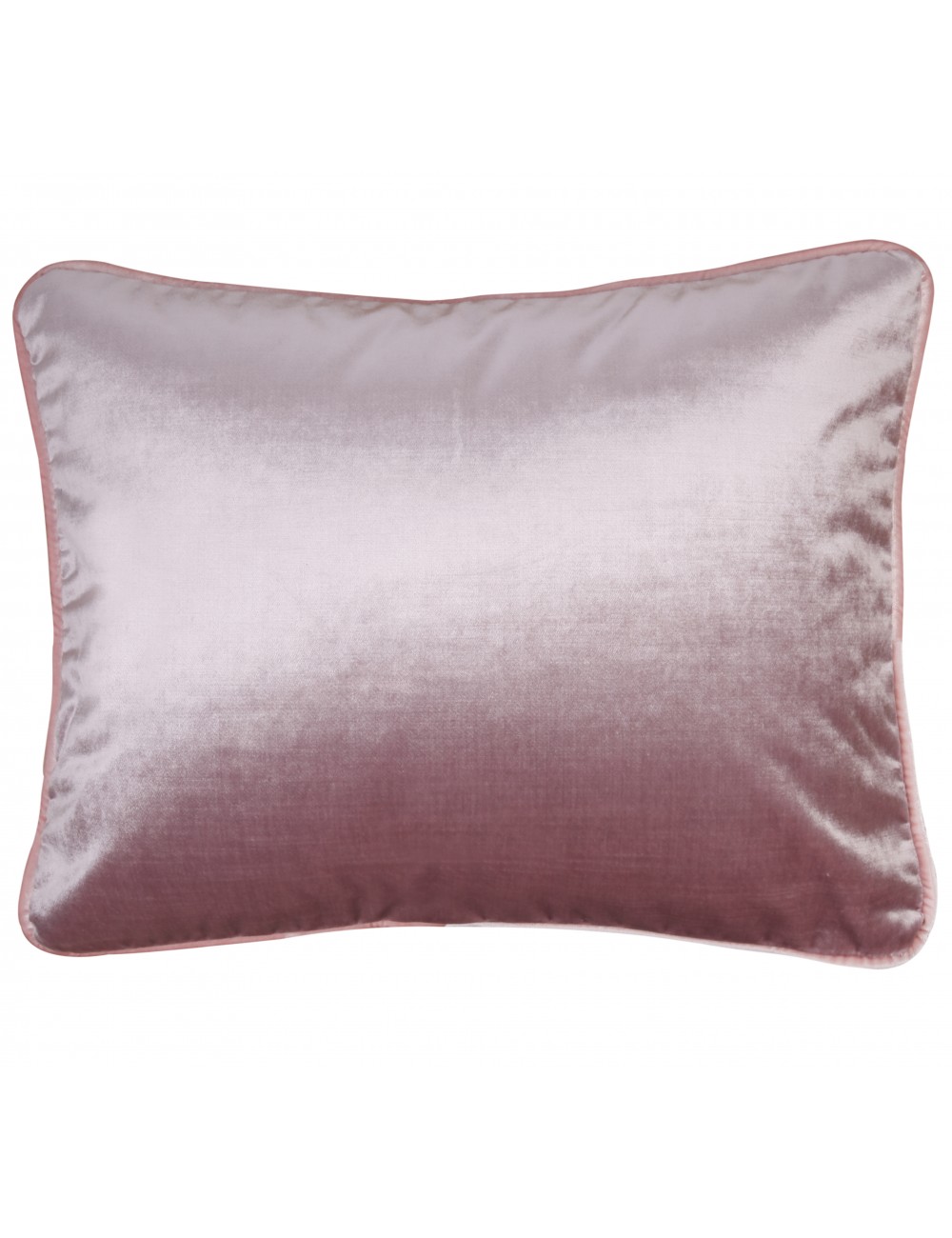 Coussin en velours rose 50x40