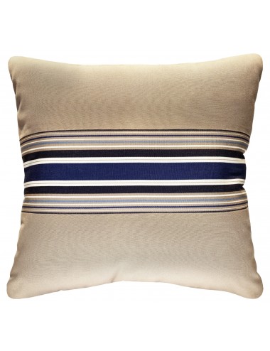 Coussins extérieur beige et bleu marine 50x50