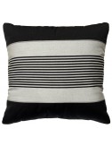 Coussin exterieur noir et gris
