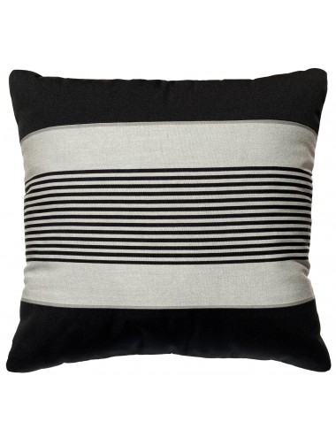 Coussin exterieur noir et gris