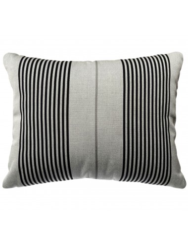 Coussin extérieur noir et gris