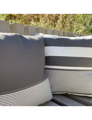 Coussin exterieur gris 40x40
