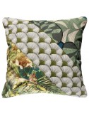 coussin vert exotique 50x50