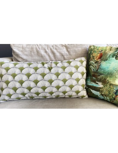 Long coussin vert rectangulaire 60x30